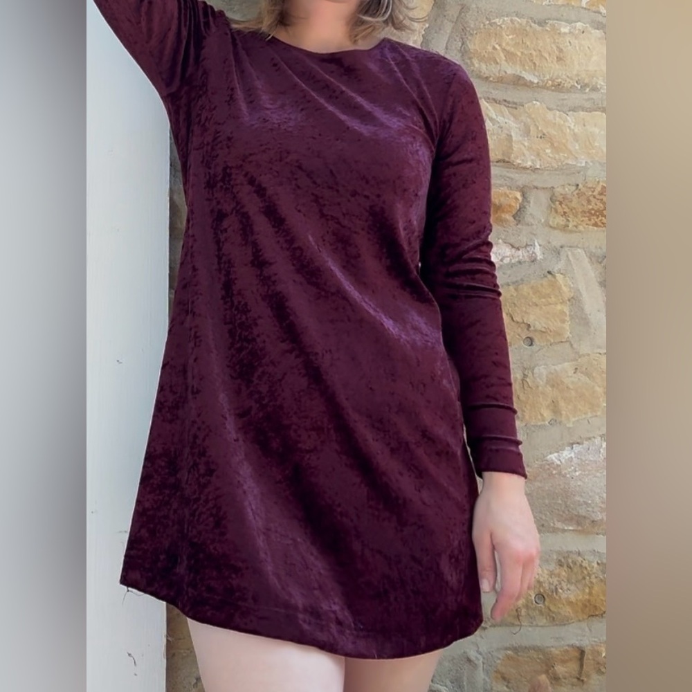 Velvet Long Sleeved Dress - Picture 4 of 7